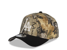 Load image into Gallery viewer, (Glow In The Dark) Los Angeles Dodgers New Era MLB 9FORTY 940 Adjustable A-Frame Cap Hat Real Tree Edge Camo Crown Black Visor White Logo Side Batty