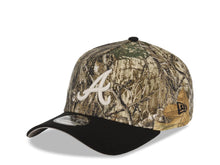 Load image into Gallery viewer, (Glow In The Dark) Atlanta Braves New Era MLB 9FORTY 940 Adjustable A-Frame Cap Hat Real Tree Edge Camo Crown Black Visor Glow White Logo Side Batty