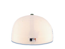 Load image into Gallery viewer, San Diego Padres New Era MLB 59FIFTY 5950 Fitted Cap Hat Cream Crown Green Visor Metallic Brown/White/Navy Blue Script Logo 1998 World Series Side Patch