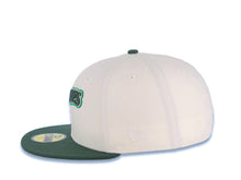 Load image into Gallery viewer, San Diego Padres New Era MLB 59FIFTY 5950 Fitted Cap Hat Cream Crown Green Visor Green/Metallic Green Script Logo 30th Anniversary Side Patch