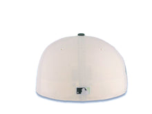 Load image into Gallery viewer, San Diego Padres New Era MLB 59FIFTY 5950 Fitted Cap Hat Cream Crown Green Visor Green/Metallic Green Script Logo 30th Anniversary Side Patch