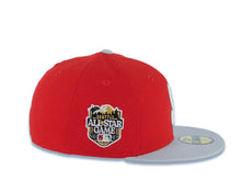 Load image into Gallery viewer, Seattle Mariners New Era MLB 59FIFTY 5950 Fitted Cap Hat Red Crown Gray Visor White/Metallic Gold/Black Logo 2023 All-Star Game Side Patch Green UV