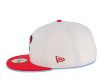 Load image into Gallery viewer, Arizona Diamondbacks New Era MLB 59FIFTY 5950 Fitted Cap Hat Cream Crown Red Visor Metallic Red/White Logo 10th Anniversary Side Patch Green UV