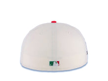 Load image into Gallery viewer, Arizona Diamondbacks New Era MLB 59FIFTY 5950 Fitted Cap Hat Cream Crown Red Visor Metallic Red/White Logo 10th Anniversary Side Patch Green UV