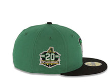 Load image into Gallery viewer, Arizona Diamondbacks New Era MLB 59FIFTY 5950 Fitted Cap Hat Green Crown Black Visor Metallic Green/White/Black Logo 20th Anniversary Side Patch