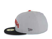 Load image into Gallery viewer, San Diego Padres New Era MLB 59FIFTY 5950 Fitted Cap Hat Gray Crown Black Visor Metallic Red/Black/White Logo 2016 All-Star Game Side Patch Red UV