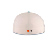 Load image into Gallery viewer, San Diego Padres New Era MLB 59FIFTY 5950 Fitted Cap Hat White Crown Royal Blue Visor Purple/Teal Arch Script/Text Logo 40th Anniversary Side Patch