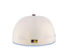 Load image into Gallery viewer, Houston Astros New Era MLB 59FIFTY 5950 Fitted Cap Hat Cream Crown Brown Visor Brown/Metallic Gold Logo Stadium Side Patch Gray UV