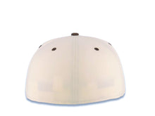 Load image into Gallery viewer, San Diego Padres New Era MLB 59FIFTY 5950 Fitted Cap Hat Cream Crown Brown Visor Brown/Yellow Logo Batterman Batty Side Logo Gray UV