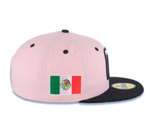 Load image into Gallery viewer, Mexico New Era WBC World Baseball Classic 59FIFTY 5950 Fitted Cap Hat Pink Crown Black Visor White/Dark Pink/Black Logo Mexico Flag Side Patch Green UV
