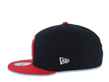 Load image into Gallery viewer, Mexico New Era WBC World Baseball Classic 59FIFTY 5950 Fitted Cap Hat Black Crown Red Visor Red/White/Green Logo Mexico Flag Side Patch Green UV