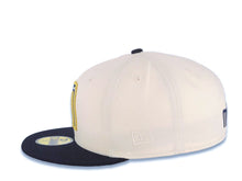Load image into Gallery viewer, Mexico New Era WBC World Baseball Classic 59FIFTY 5950 Fitted Cap Hat Cream Crown Navy Blue Visor Navy Blue/Metallic Gold/White Logo Mexico Side Patch
