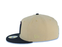 Load image into Gallery viewer, Mexico New Era WBC World Baseball Classic 59FIFTY 5950 Fitted Cap Hat Vegas Gold Crown Black Visor Metallic Brown/Black Logo Mexico Flag Side Patch Green UV