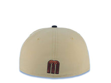 Load image into Gallery viewer, Mexico New Era WBC World Baseball Classic 59FIFTY 5950 Fitted Cap Hat Vegas Gold Crown Black Visor Metallic Brown/Black Logo Mexico Flag Side Patch Green UV
