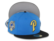 Load image into Gallery viewer, San Diego Padres New Era MLB 59FIFTY 5950 Fitted Cap Hat Royal Blue Crown Black Visor Metallic Gold/Black P Logo 40th Anniversary Side Patch Gray UV