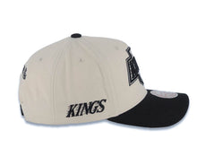 Load image into Gallery viewer, Los Angeles Kings Mitchell & Ness NHL Adjustable Snapback Cap Hat Cream Crown Black Visor Black/Silver Logo
