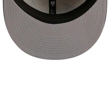 Load image into Gallery viewer, Atlanta Braves New Era MLB 59FIFTY 5950 Fitted Cap Hat Cream Crown Dark Navy Visor Red/Navy Script Logo 40th Anniversary Side Patch Corduroy Classic