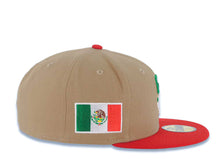 Load image into Gallery viewer, San Diego Padres New Era MLB 59FIFTY 5950 Fitted Cap Hat Khaki Crown Red Visor Green/White/Red Logo Mexico Flag Side Patch