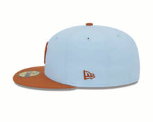 Load image into Gallery viewer, New York Yankees New Era MLB 59FIFTY 5950 Fitted Cap Hat Sky Blue Crown Dark Orange Visor Dark Orange Logo (2-Tone Color Pack)