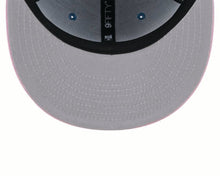Load image into Gallery viewer, New York Yankees New Era MLB 9FIFTY 950 Snapback Cap Hat Dark Sky Blue Crown Pink Visor Pink/White Logo (2-Tone Color Pack)