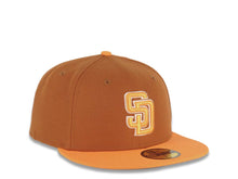 Load image into Gallery viewer, (Youth) San Diego Padres New Era MLB 59FIFTY 5950 Kid Fitted Cap Hat Dark Orange Crown Orange Visor Orange/White Logo (2-Tone Color Pack)
