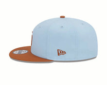 Load image into Gallery viewer, (Youth) San Diego Padres New Era MLB 9FIFTY 950 Kid Snapback Cap Hat Dark Sky Blue Crown Dark Orange Visor Dark Orange Logo (2-Tone Color Pack)