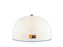 Load image into Gallery viewer, San Diego Padres New Era MLB 59FIFTY 5950 Fitted Cap Hat Cream Crown Brown Visor Gold/Orange Cooperstown Logo Stadium Side Patch Green UV