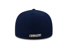 Load image into Gallery viewer, San Diego Chargers Reebok NFL Fitted Cap Hat Navy Crown/Visor Team Color Superlogo Big Large Logo