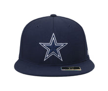 Load image into Gallery viewer, Dallas Cowboys Reebok NFL Fitted Coach Cap Hat Navy Blue Crown/Visor Navy Blue/White Logo (Sideline)