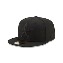 Load image into Gallery viewer, Dallas Cowboys New Era NFL 59FIFTY 5950 Fitted Cap Hat Black Crown/Visor Black Logo