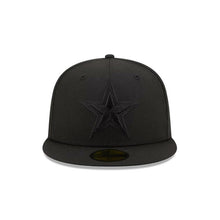 Load image into Gallery viewer, Dallas Cowboys New Era NFL 59FIFTY 5950 Fitted Cap Hat Black Crown/Visor Black Logo