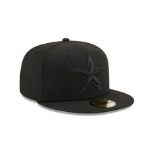 Load image into Gallery viewer, Dallas Cowboys New Era NFL 59FIFTY 5950 Fitted Cap Hat Black Crown/Visor Black Logo