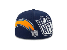 Load image into Gallery viewer, San Diego Chargers Reebok NFL Fitted Hat Navy Crown/Visor Team Color Superlogo Big Large Logo