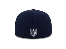 Load image into Gallery viewer, Dallas Cowboys Reebok Fitted Cap Hat Navy Crown/Visor Team Color Superlogo Big Large Logo