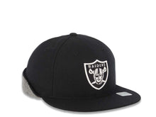 Load image into Gallery viewer, Oakland Raiders Reebok NFL Fitted Cap Hat Black Crown/Visor Team Color Logo With Ear Band