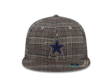 Load image into Gallery viewer, Dallas Cowboys Reebok Fitted Cap Hat Brown Plaid Crown/Visor Navy Logo
