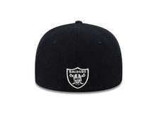 Load image into Gallery viewer, Los Angeles Raiders Mitchell & Ness Fitted Cap Hat Black Crown/Visor Black/White Script Logo