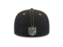 Load image into Gallery viewer, Pittsburgh Steelers Reebok NFL Flat Visor Flexfit Cap Hat Gray Melton Crown/Visor White/Black/Gray Logo