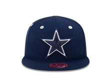 Load image into Gallery viewer, Dallas Cowboys Mitchell & Ness Fitted Cap Hat Navy Crown/Visor Navy/White Logo