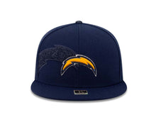 Load image into Gallery viewer, San Diego Chargers Reebok NFL Fitted Cap Hat Navy Crown/Visor Team Color Logo With Shadow Tonal Logo