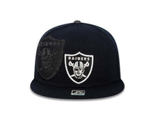 Load image into Gallery viewer, Oakland Raiders Reebok NFL Fitted Cap Hat Black Crown/Visor Team Color Logo With Shadow Tonal Logo
