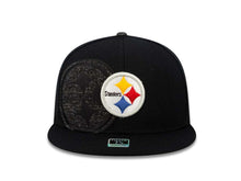 Load image into Gallery viewer, Pittsburgh Steelers Reebok NFL Fitted Cap Hat Black Crown/Visor Team Color Logo With Shadow Tonal Logo