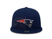 Load image into Gallery viewer, New England Patriots Reebok NFL Fitted Cap Hat Navy Crown/Visor Team Color Logo With Shadow Tonal Logo