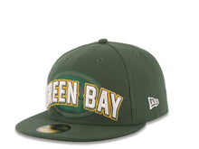 Load image into Gallery viewer, Green Bay Packers New Era NFL 59FIFTY 5950 Fitted Cap Hat Green Crown/Visor Team Color Logo (2012 Draft)