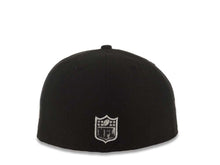 Load image into Gallery viewer, Oakland Raiders New Era NFL 59FIFTY 5950 Fitted Cap Hat Black Crown/Visor Team Color Logo (2012 Draft)
