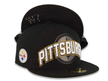 Load image into Gallery viewer, Pittsburgh Steelers New Era NFL 59FIFTY 5950 Fitted Cap Hat Black Crown/Visor Team Color Logo (2012 Draft)