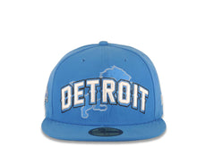 Load image into Gallery viewer, Detroit Lions New Era NFL 59FIFTY 5950 Fitted Sideline Cap Hat Sky Blue Crown/Visor White/Sky Blue Text Logo