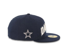 Load image into Gallery viewer, Dallas Cowboys New Era NFL 59FIFTY 5950 Fitted Cap Hat Light Navy Blue Crown/Visor White Script Logo (2012 Draft)