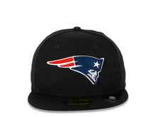 Load image into Gallery viewer, New England Patriots New Era NFL 59FIFTY 5950 Fitted Cap Hat Black Crown/Visor Team Color Logo