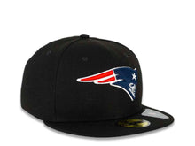 Load image into Gallery viewer, New England Patriots New Era NFL 59FIFTY 5950 Fitted Cap Hat Black Crown/Visor Team Color Logo